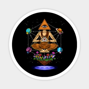 Illuminati Pyramid Psychedelic Mushrooms Magnet